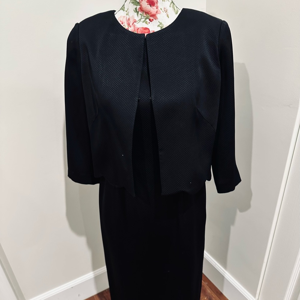 Vintage Pierre Cardin cocktail dress with attached short evening jacket.